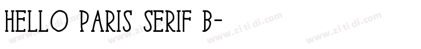 Hello Paris Serif B字体转换